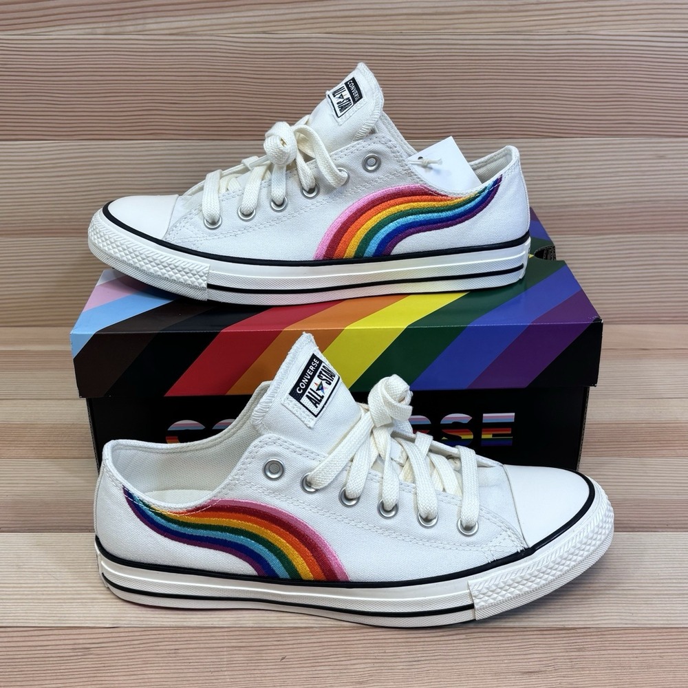Converse Chuck Taylor All Star Low Pride Rainbow Sneakers Woman's Sz 10 Men 8